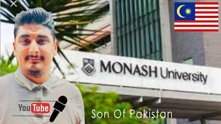 Monash University Campus in Malaysia Tour Vlog Pakistani Student Fees IELTS Bank Statement [upl. by Ahseuqram71]