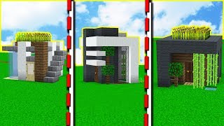 3 NOWOCZESNE DOMKI STARTOWE w MINECRAFT [upl. by Eladnor]