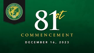 MSSU 81st Commencement  December 2023 [upl. by Fleisher641]