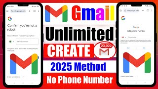 How To Create Unlimited Gmail Accounts Without Phone Number With Proof 2025 [upl. by Rudd]