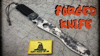 Forged Lawnmower Blade Knife DISCUSSION [upl. by Alilak727]