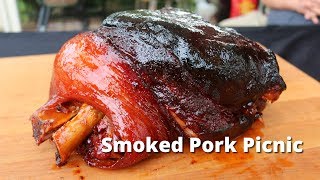 Smoked Pork Picnic  Picnic Shoulder Smoked on Big Green Egg [upl. by Katee947]