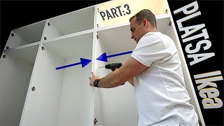 IKEA PLATSA Wardrobe Assembly Joining Ikea PLATSA wardrobe frames  PART 3 [upl. by Haldeman42]