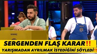 MASTERCHEF ALL STARDA SERGEN YARIŞMAYI BIRAKTI‼️masterchef allstar tv8 mastercheftürkiye [upl. by Charmian381]