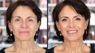 MAQUILLAGE PEAU MATURE SIMPLE ET RAPIDE  50 ans et [upl. by Eeneg]