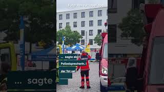 Messerangriff auf Marktplatz in Mannheim  Angreifer niedergeschossen [upl. by Yhtac]