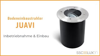 SSCLUXon Schwenkbarer LED Bodeneinbaustrahler JUAVI IP67 inkl LED GU10  Installation amp Einbau [upl. by Tarttan]