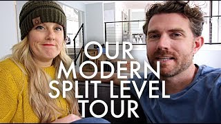 MID CENTURY MODERN SPLITLEVEL HOUSE TOUR  Traveling Family of 11 [upl. by Adey181]