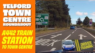 Telford Driving Test Guide  Telford Town Centre Roundabout from A442 train station to town centre [upl. by Airec]