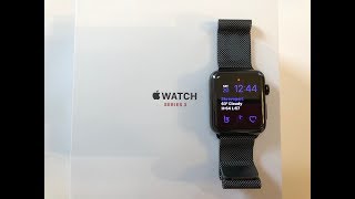 Apple Watch Series 3 Black Stainless Steel 42 mm Black SS [upl. by Norrie]