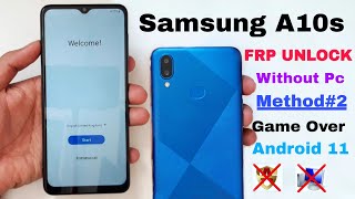 Samsung A10s FRP Bypass Android 11 Without Pc  Samsung A10s SMA107F FRPGoogle Lock Bypass U8 [upl. by Nnylkcaj]