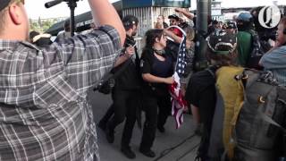 Antifa and Trump supporters clash outside Blues Festival [upl. by Ignatia318]