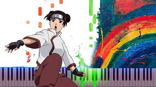 Naruto tenten theme Piano Cover Midi tutorial Sheet app Karaoke [upl. by Aivil918]