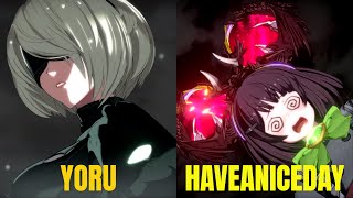 GBVSR High Level Gameplay Yoru 2B VS Haveaniceday Vikala [upl. by Eshman421]