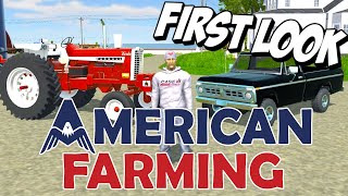 First Look at American Farming New Mobile Farming Game [upl. by Ahsiekahs512]