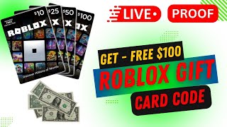 Roblox FREE Gift Card Code ❚ How To 𝐆𝐞𝐭 Roblox Gift Card Codes 2024  Live proof 🔥 Redeem Codes 100 [upl. by Yasmar934]