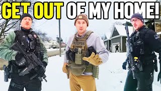 Cops Illegally Raid The Wrong House And REFUSE To Leave [upl. by Abeh600]