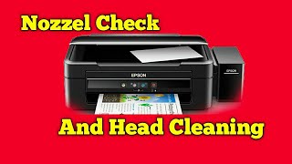 Printer Nozzle Check and Head Cleaning  Epson l380 amp all Printer [upl. by Norma]