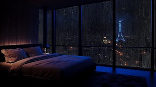 Rain Sound for Sleep in Dark Bedroom Space No Ads 🌿 Deep Sleep and Stress Relief [upl. by Nyletac]