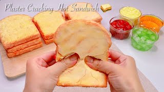 【ASMR】石膏クレイクラッキング🥪ホットサンドイッチ【音フェチ】Plaster Cracking Hot Sandwich [upl. by Daye]