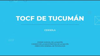 TOCF Tucumán  Causa Cerisola [upl. by Hellman]