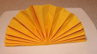 How to Fold Napkin  The Standing Fan Napkin Fold [upl. by Letnom918]