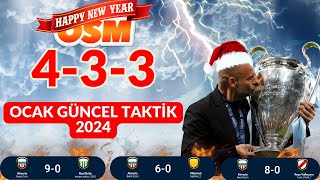 OSM 2024 OCAK GÜNCEL 433 KAZANAN TAKTİK  ONLİNE SOCCER MANAGER [upl. by Bekaj]