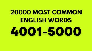 20000 most common English words 40015000 [upl. by Nirrol38]