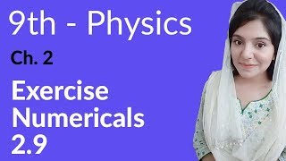 Physics Chapter no 2 Numerical 29  Physics Chapter 2 kinematics  9th Class [upl. by Nekial]