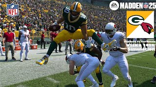 Madden 25 Green Bay Packers vs Arizona Cardinals Week 6 Sim 2024 Full 15 Minute Quarters Game Play [upl. by Schubert]