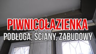 Piwnicołazienka 2  nowa podłoga ściany zabudowy z płyt budowlanych [upl. by Ardnassak350]