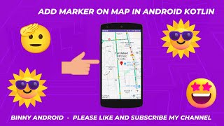 add marker on google map in android Kotlin [upl. by Tena994]