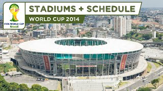 FIFA World Cup 2014 Brazil  All Stadiums  Schedule HD [upl. by Dj518]