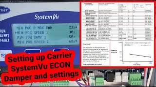 Carrier SystemVu economizer settings and actuator wiring [upl. by Ecirtaed212]