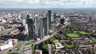 Manchester from the West  Drone Footage [upl. by Weinert414]