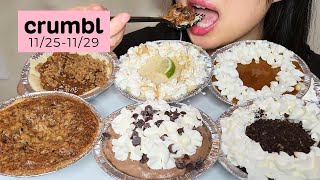 CRUMBL PIES ASMR MUKBANG  1125  1129 WEEK  NO TALKING [upl. by Arema]