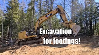 Cat 320E  How to Build on Rocky Terrain [upl. by Imnubulo]