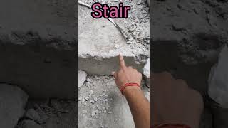 Basic point of stair  Tread  Riser  civil engg  brickwork shorts  viral video [upl. by Zehe]