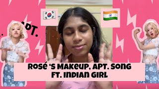 Rosé Makeup Inspired from Apt 🇮🇳makeup easymakeuptutorial koreanmakeup [upl. by Rochkind]