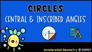 Central Angles amp Inscribed Angles [upl. by Marijane]