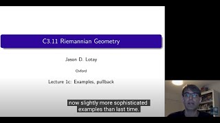 Riemannian Geometry  Examples pullback Oxford Mathematics 4th Year Student Lecture [upl. by Burlie556]