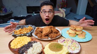 I Cooked POPEYES WHOLE MENU At Home  MUKBANG [upl. by Ruthann]