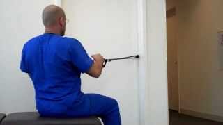 Back Exercises with Resistance Bands  Atlanta Chiropractor  Personal Injury Doctor Atlanta [upl. by Anuayek]