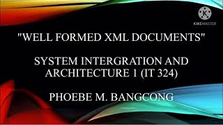 WELL FORMED XML DOCUMENT [upl. by Quartus]