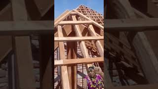 Cara buat atap limas woodworking construction [upl. by Aknayirp931]