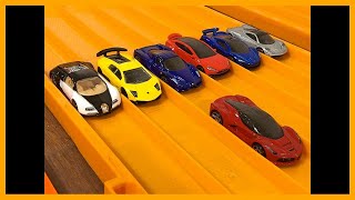 Ferrari LaFerrari vs 6 Hypercar Exotics  Hot Wheels [upl. by Ymaj288]