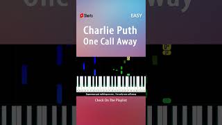 Charlie Puth  One Call Away  EASY Piano TUTORIAL by Piano Fun Play youtubeshorts shorts [upl. by Philomena122]