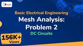 Mesh Analysis  Problem 2  DC Circuits  Basic Electrical Engineering [upl. by Shepherd]