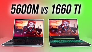 RX 5600M vs GTX 1660 Ti  20 Game Laptop Comparison [upl. by Sonitnatsnok]