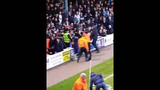 Southend United vs Colchester United  Fan fight [upl. by Ahsoym616]